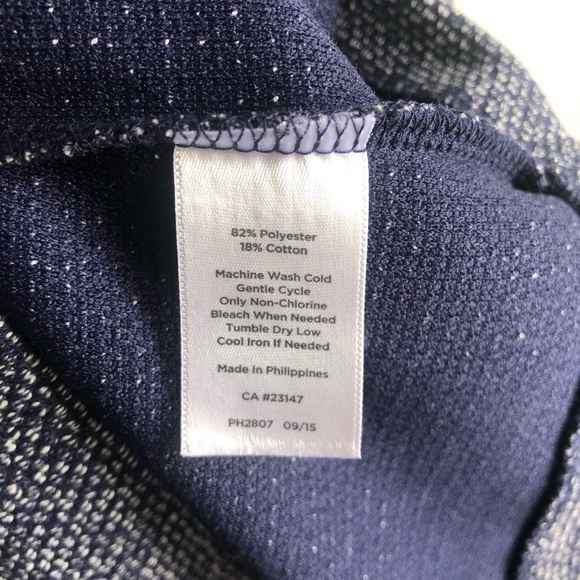 **sold** V neck navy and white work dress xsmall - Picture 5 of 6